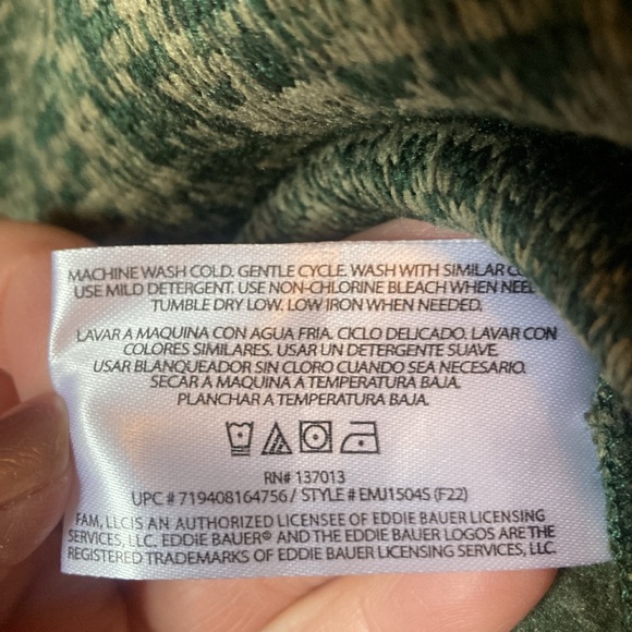 NWT Men's Medium Eddie Bauer Fleece Green Quarter Zip Classic Sweater (ABBA) - Picture 14 of 16